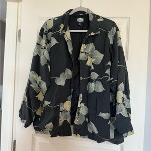 Tommy Bahama Black and Green Blazer Camouflage Design